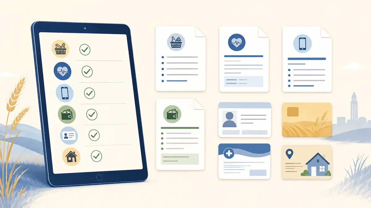 Eligibility documents for SNAP, Medicaid, Lifeline, and tablet assistance in Nebraska